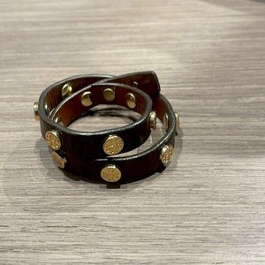 Tory Burch Leather Wrap Bracelet , very good condition.